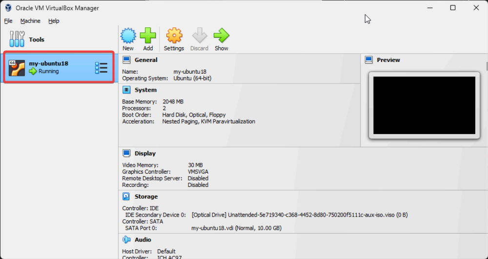 Visual showing You have now created the Ubuntu Server VM: