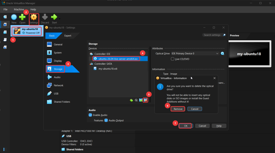 Visual showing Start the Ubuntu VM again.