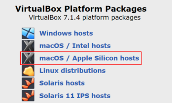 Visual showing The ARM version of VirtualBox from VirtualBox’s official site