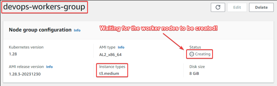 Screenshot illustrating number of EC2 instances.