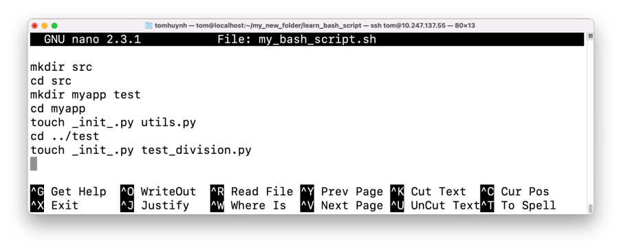Visual showing Enter the following commands in Nano, then save the file: