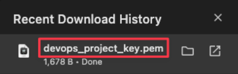 Screenshot illustrating file safe (as we will try to use only one key for all of our EC2 instances in this course):