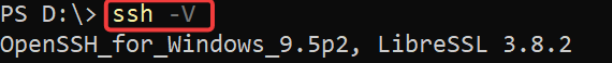 Screenshot illustrating Reopen PowerShell to check if SSH is already installed: