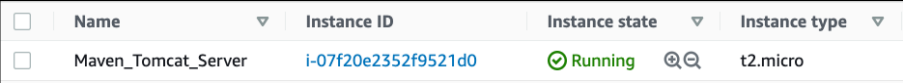 Screenshot illustrating In the EC2 dashboard you should see the Jenkin_Server EC2 running: