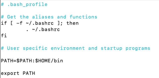Screenshot illustrating At first, the file looks like this: