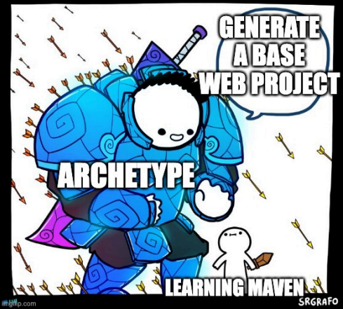 Screenshot illustrating Generate a web project using Maven Archetype:
