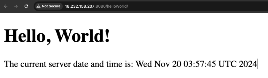 Screenshot illustrating (JavaServer Pages).