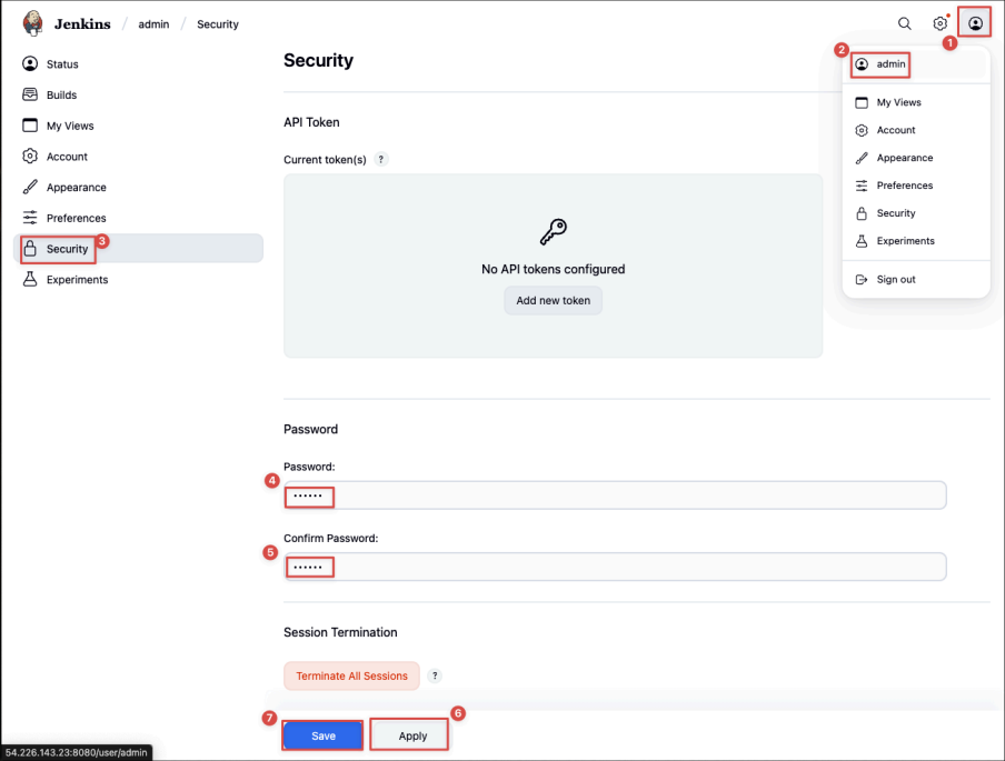 Screenshot illustrating you can use the new password you set: