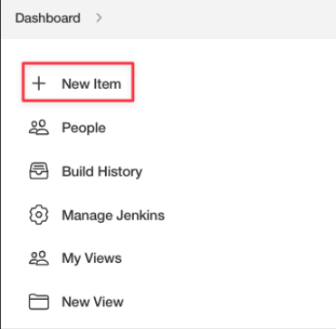 Screenshot illustrating Alright, it’s time to create a new Jenkins job to build our Maven project from GitHub: