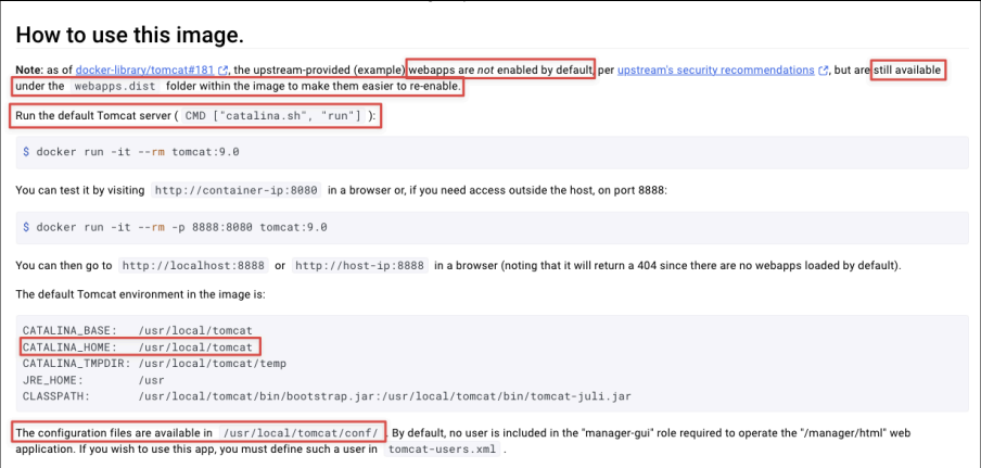 Screenshot illustrating to the webapps folder to activate them.