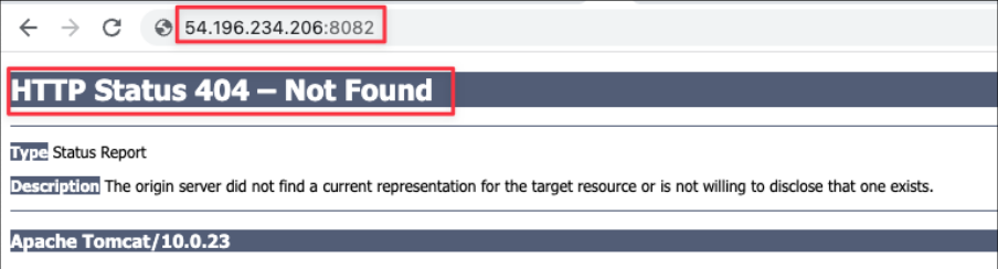 Screenshot illustrating Let's check the browser again with the port 8082: