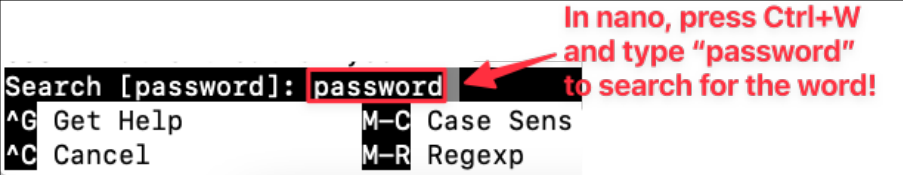 Screenshot illustrating nano /etc/ssh/sshd_config