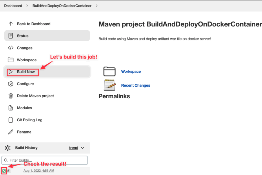 Screenshot illustrating Alright, let's build this job! (1 of 2)