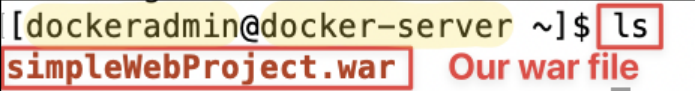Screenshot illustrating your dockeradmin user.