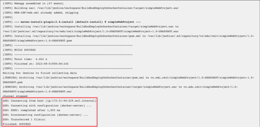 Screenshot illustrating Let’s test our job: