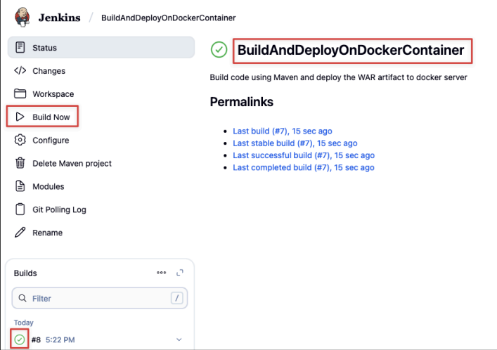 Screenshot illustrating brand new container from the tomcat:v3 image.