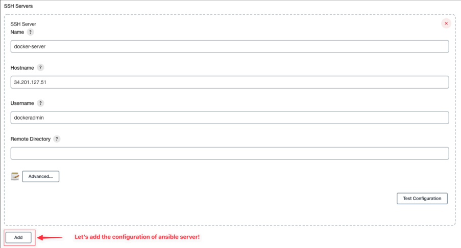 Screenshot illustrating this step, Jenkins can only build code, not deploy it