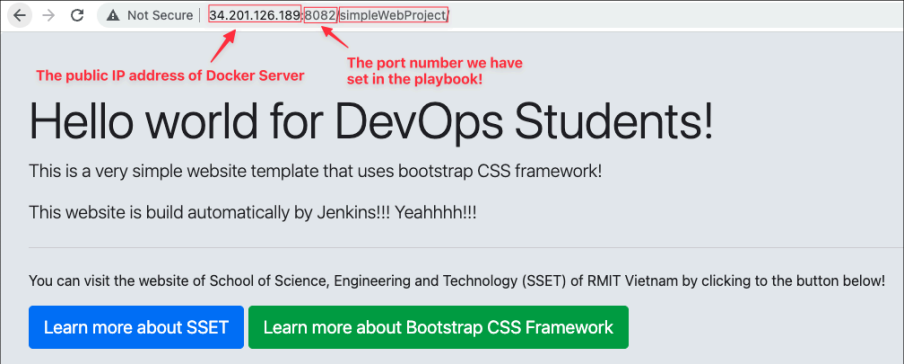 Screenshot illustrating ansible-playbook pullToCreateContainer.yml (2 of 2)
