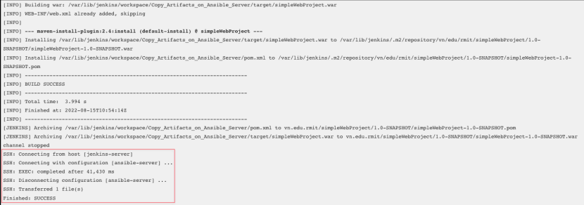 Screenshot illustrating Try to run the Jenkins job to test if our configuration is all good!
