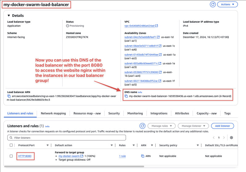 Screenshot illustrating automatically distributing the traffic.
